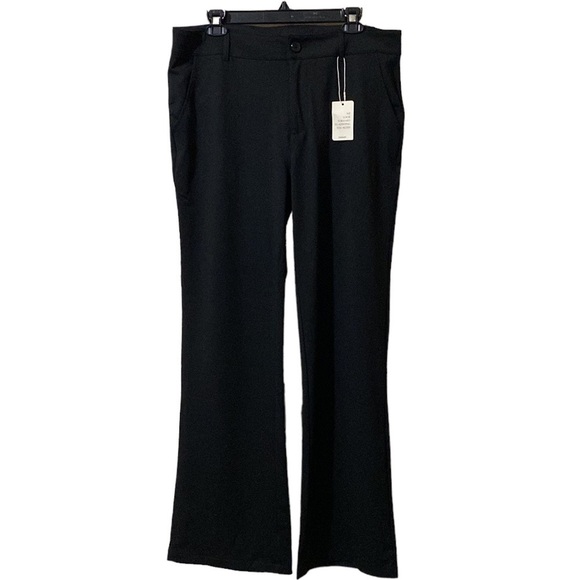 BAMANS Relaxed Fit Black Trousers Stretch Hi-Waist Straight Leg WomensXX-… - Picture 10 of 12